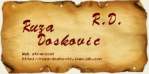 Ruža Dosković vizit kartica
